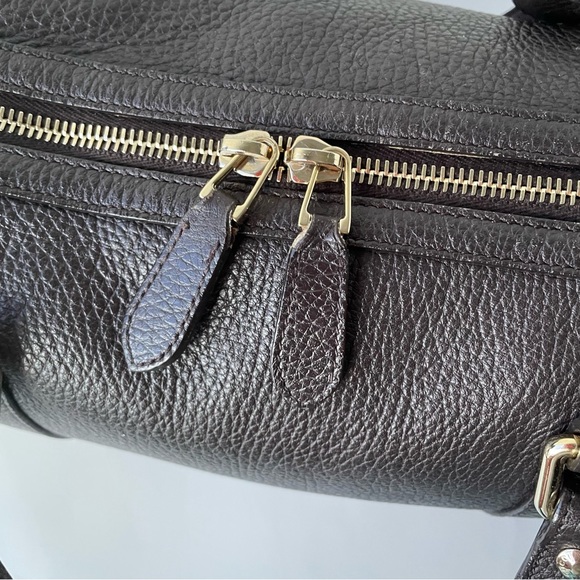 Gucci Leather Handbag Dark Brown Authentic - Picture 9 of 16